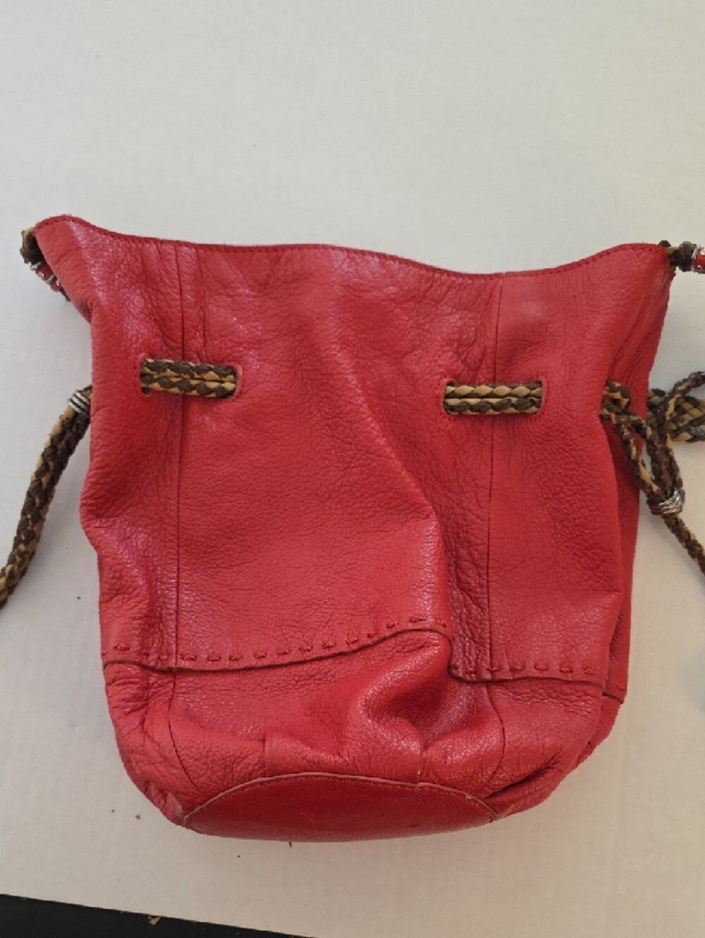 The Sak Cayenne  Color Leather Drawstring Bucket Bag - Women